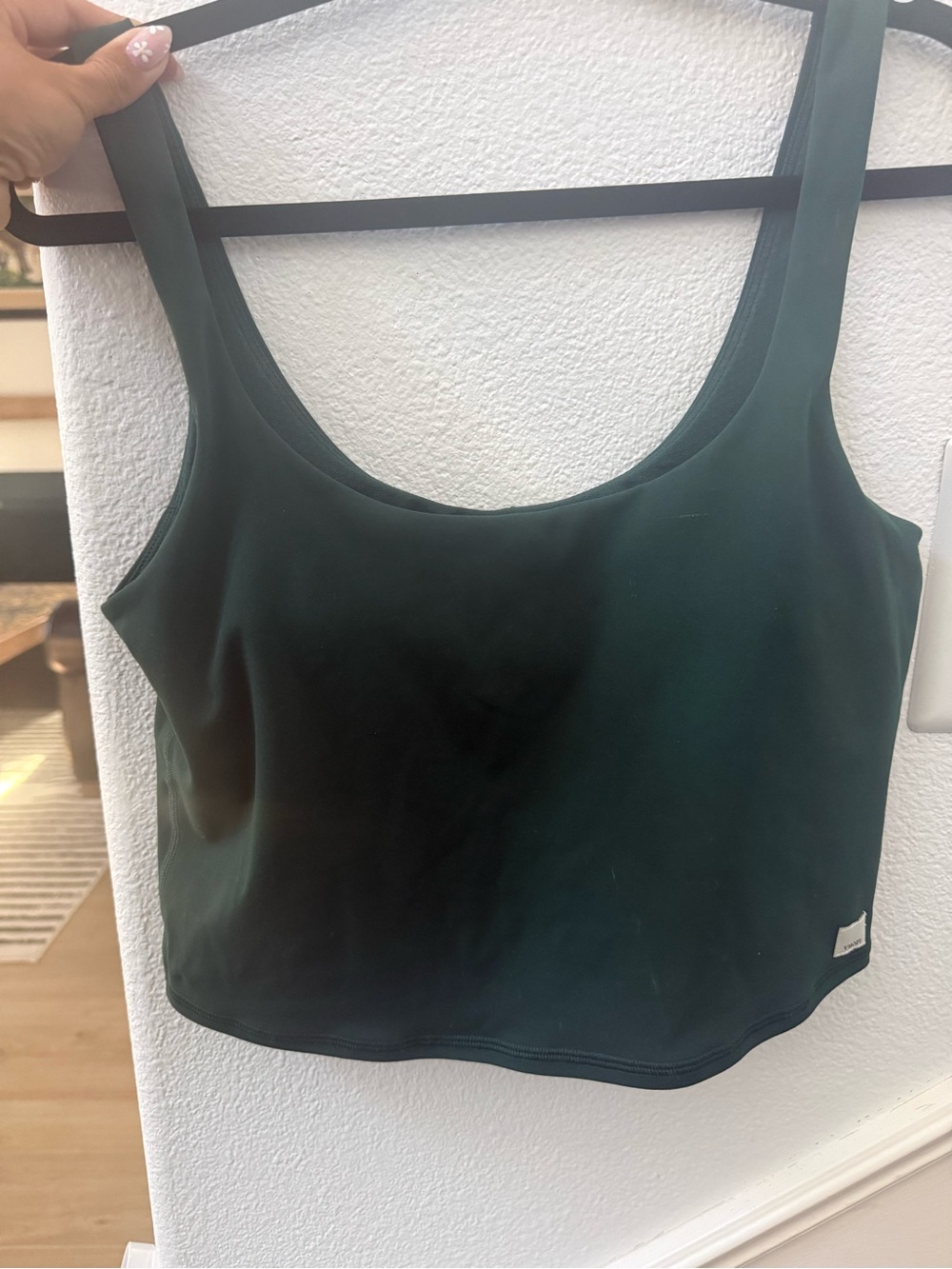 Vuori Dark Green Crop Tank Top